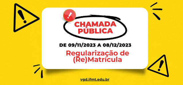 CHAMADA PÚBLICA: Regularização de Rematrícula para estudantes de Gestão Pública - de 09/11 a 08/12/23